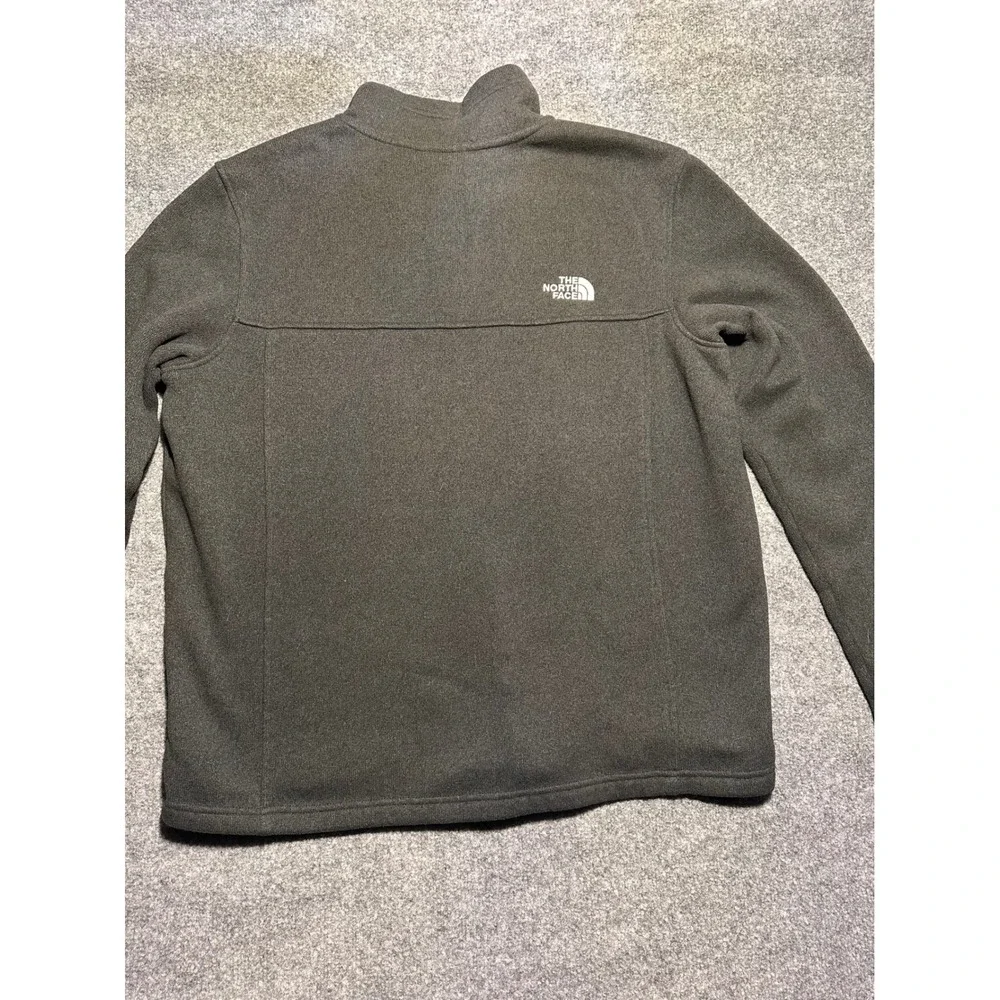 The North Face Mens XL Quarter Zip Fleece Pullover Sweater Charcoal Grey Heather